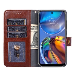Funda de cuero con cremallera para teléfono ...