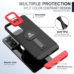 Funda para teléfono TPU + PC con soporte de ...