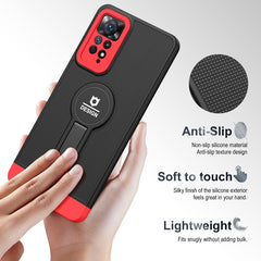 Funda para teléfono TPU + PC con soporte de ...