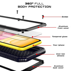 Funda protectora de silicona + metal a prueb...