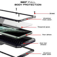 Funda protectora de silicona + metal a prueb...