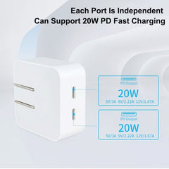 Cargador SDC-40W Dual PD USB-C / Type-C para...