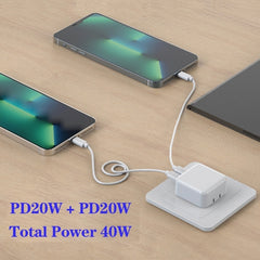 Cargador SDC-40W Dual PD USB-C / Type-C para...