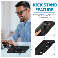 Muñequera Kickstand Wallet Funda de cuero pa...