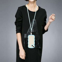 Lanyard Candy Color Wave TPU Clear PC Phone ...