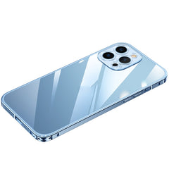 Caja de teléfono transparente con marco de m...