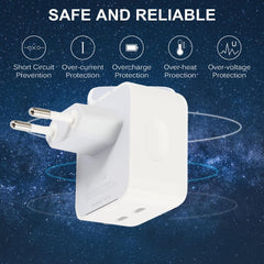 Cargador de puertos doble USB-C/Tipo-C PD de...