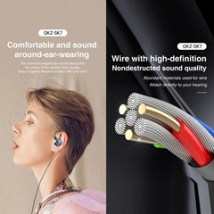 Auricular con sonido estéreo de graves HIFI con cable y micrófono
