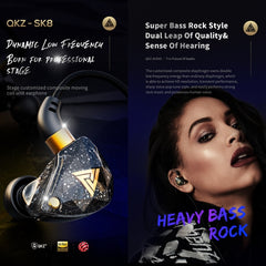 Auricular con monitor HIFI dinámico en la oreja con micrófono