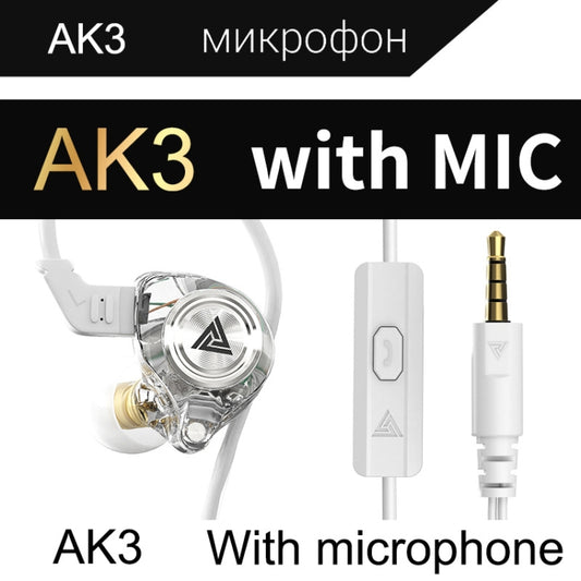 AK3 FiLe In-ear Subwoofer Auricular controlado por cable
