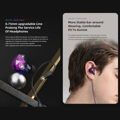 QKZ VK4 In-Ear Subwoofer HiFi Auricular controlado por cable