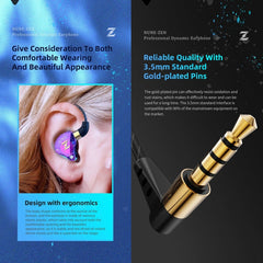 Auriculares deportivos para correr con música controlada por cable QKZ ZEN en la oreja