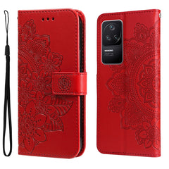 Estuche de cuero con estampado de flores de ...