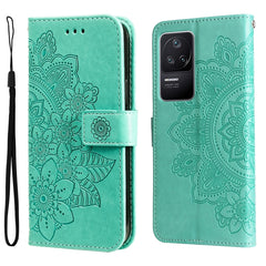 Estuche de cuero con estampado de flores de ...