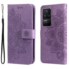 Estuche de cuero con estampado de flores de ...