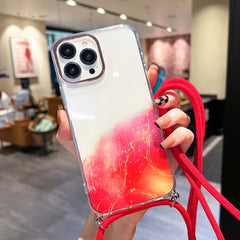 Estuche para teléfono con cordón dorado con ...