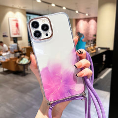 Estuche para teléfono con cordón dorado con ...