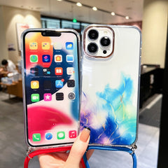 Estuche para teléfono con cordón dorado con ...