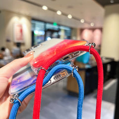 Estuche para teléfono con cordón dorado con ...