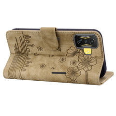 Caja de teléfono de cuero en relieve de dibu...