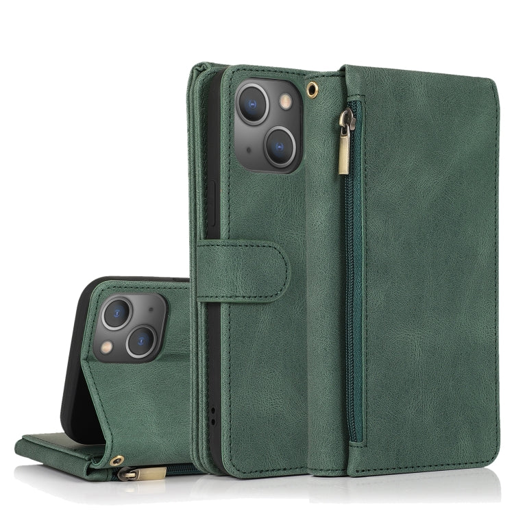 Estuche de cuero con cremallera, For iPhone 14