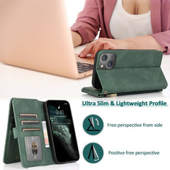 Estuche de cuero con cremallera, For iPhone 14