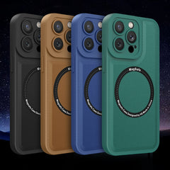 Estuche para teléfono de cuero liso magnétic...