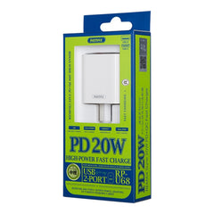 REMAX RP-U68 Speedy Series 20W USB+USB-C/Tip...
