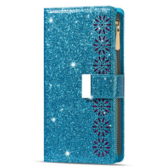 Estuche de cuero con cremallera y brillo tal...