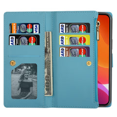 Estuche de cuero con cremallera y brillo tal...