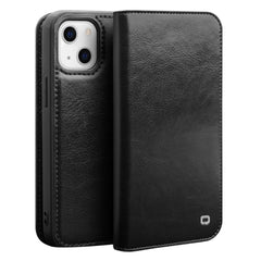 QIALINO Estuche para teléfono de cuero con t...