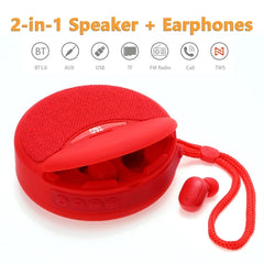 T&G 2 en 1 Altavoz inalámbrico Bluetooth Auriculares inalámbricos