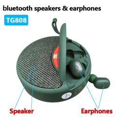 T&G 2 en 1 Altavoz inalámbrico Bluetooth Auriculares inalámbricos