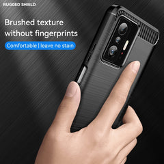 Funda de TPU con textura cepillada de fibra ...