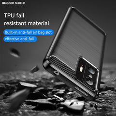 Funda de TPU con textura cepillada de fibra ...