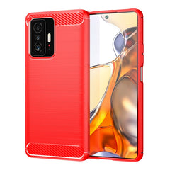 Funda de TPU con textura cepillada de fibra ...