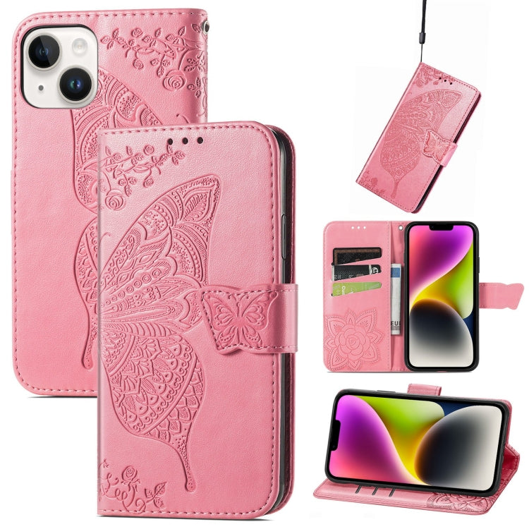Estuche de cuero con estampado de mariposas ...