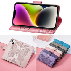 Estuche de cuero con estampado de mariposas ...
