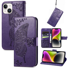 Estuche de cuero con estampado de mariposas ...