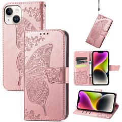 Estuche de cuero con estampado de mariposas ...