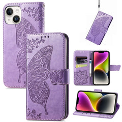 Estuche de cuero con estampado de mariposas ...