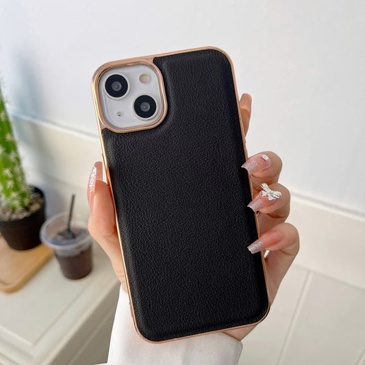 Estuche para teléfono de cuero genuino con n...