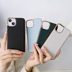 Estuche para teléfono de cuero genuino con n...
