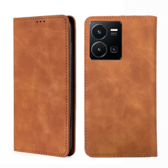 Estuche para teléfono de cuero magnético Ski...