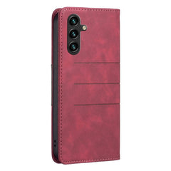 Estuche para teléfono de cuero con tapa magn...