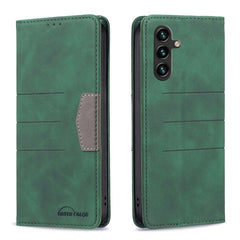Estuche para teléfono de cuero con tapa magn...