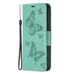 Estuche de cuero con estampado de dos maripo...