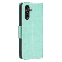 Estuche de cuero con estampado de dos maripo...
