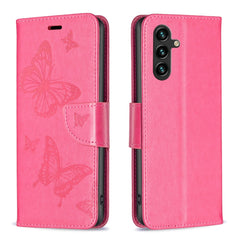 Estuche de cuero con estampado de dos maripo...