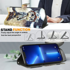 Estuche para teléfono de cuero pintado en 3D...